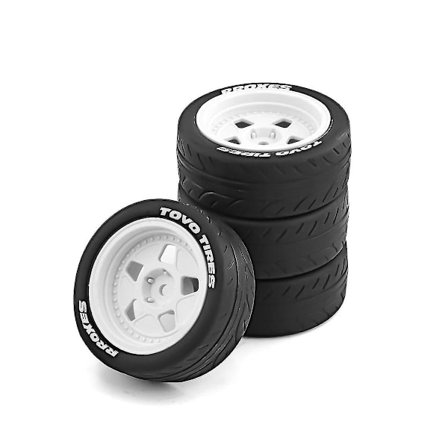 4 KPL 68mm 1/10 RC Kilpa-auton Renkaat Maantieajoon Touring Drift Auton Rengas Pyörä TT01 TT02 XV01 [DB]