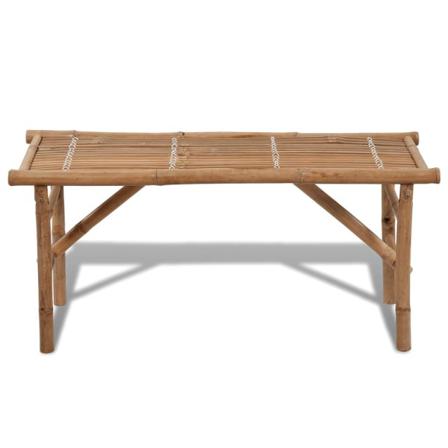 Vidaxl Hopfällbar Trädgårdsbänk 118 Cm Bambu Brun