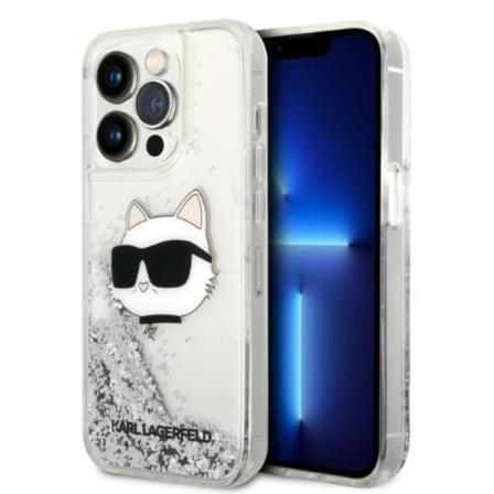 Karl Lagerfeld Iphone 14 Pro Max Skal Glitter Choupette Head - S