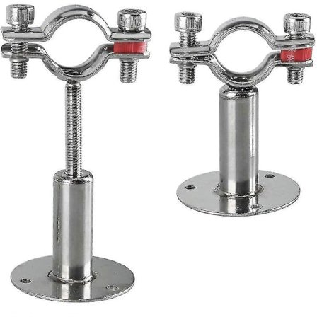 2 sæt Skrue32 Rustfrit Stål Justerbar Rørholder Med Skruer Rør Beslag Loftmontering Rørklemmer Til Rør Stænger Diameter 32 34mm