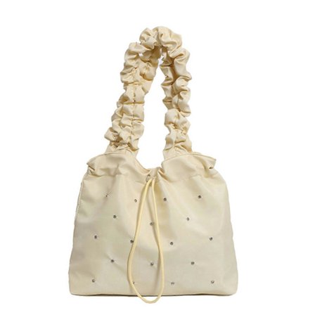 Dam Handväska Mångsidig Underarmsväska Stor Kapacitet Axelväska Canvasväska Dragsko Armhåleväska Gymväska Snörväska Gul Gul Gul