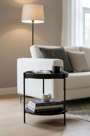 Homeroom Collection - Agda sivupöytä - Musta - Apupöydät & sivupöydät - - Homeroom