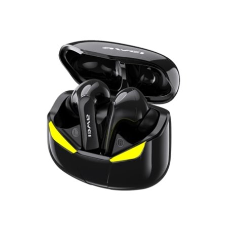 awei T35 Bluetooth V5.0 Ture Wireless Sports Game Dual Mode IPX5 Vattentät TWS Headset med Laddningsfodral