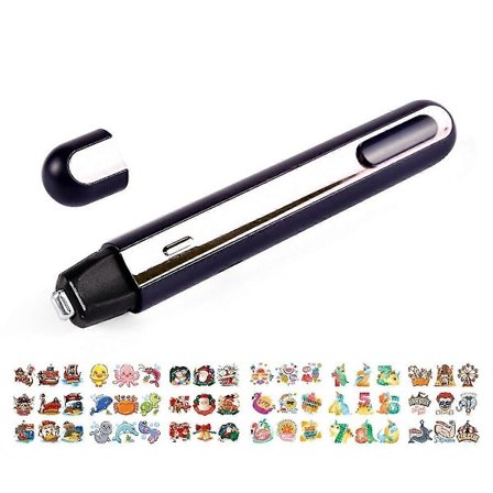 DIY Ledningsfri Varmepressepen med 3 Sekunders Hurtig Opvarmning, Bærbar Madposevarmeslukker, Folie Pen, Slet Termiske Udskrifter Hvid