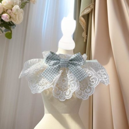 Hundhaklapp, husdjursscarf, katt, stor, medium, liten hundhaklapp halsband, krage, klocka hundslips, brittisk stil Nytt Grönt Rutmönster