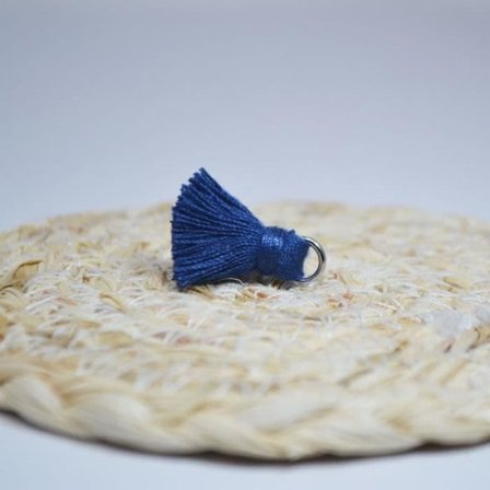 Stort hänge i bomullspump i rostfritt stål - DIY Gravid Bola - Marinblå