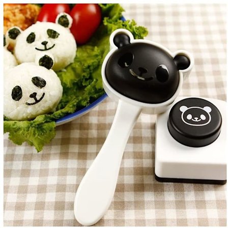 Risbolleform til Børn Onigiri Form Panda Sushi Form Tegneserie Sød Risbolleform Sæt Tang Prægningsskærer