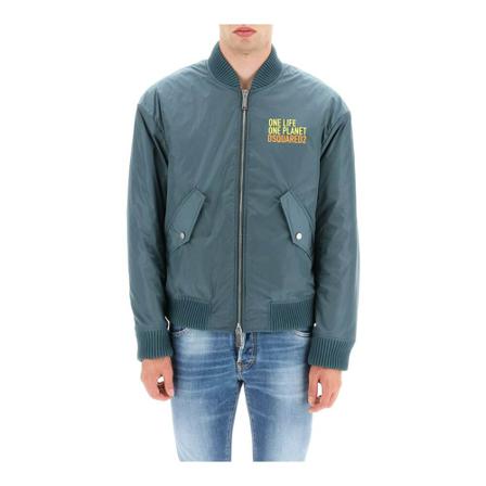 Dsquared2, Bomber Jackets Groen, Heren, Maat:M,nylon