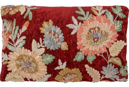 House Doctor Nica Putetrekk Håndlaget Rød_30x50