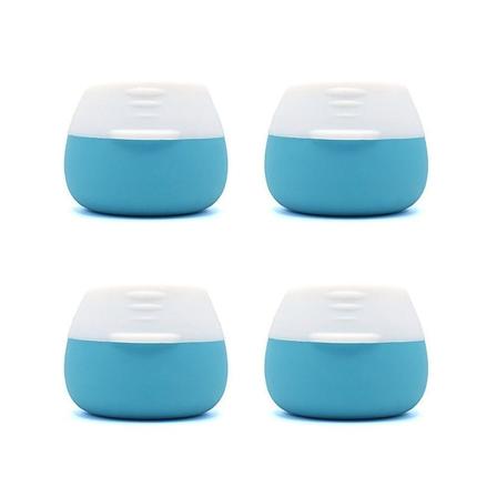 4 stk. 20ML rejseemballage boks silikone, medicinboks blå KLB