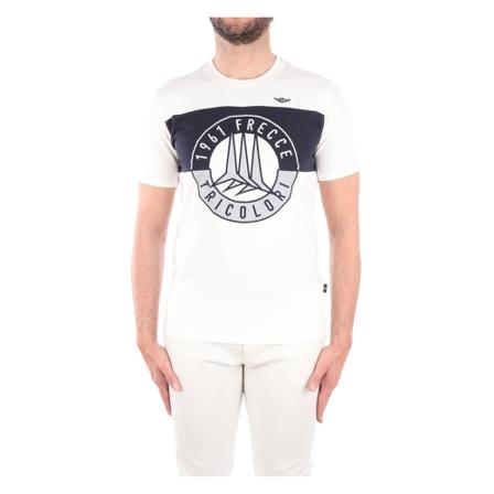Aeronautica Militare, Short sleeve Wit, Heren, Maat:S