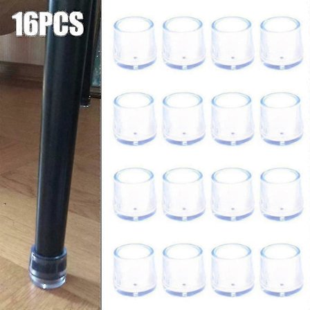 Bordbensbeskyttelse Stolbensbeskyttelse Silikonputer Gulvbeskyttelse Sett 16 stk 30mm