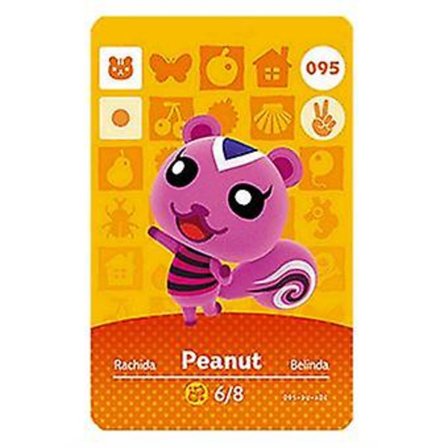 Nfc Spilkort Kompatibelt med Animal Crossing, ch Amiibo Wii U - 095 Peanut