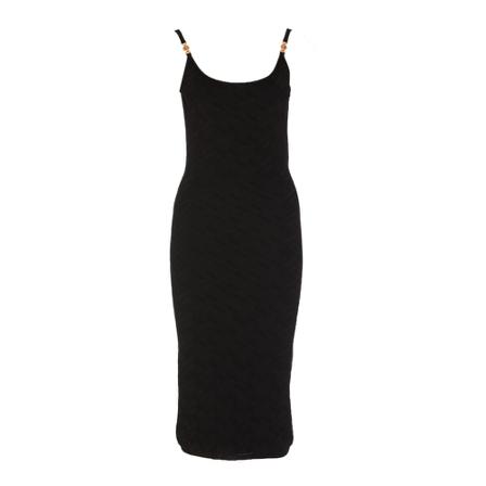Versace Midi Kjole Sort, Dame