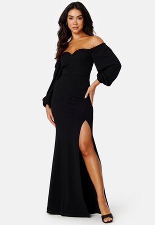Bubbleroom Occasion Oprah Off Shoulder Gown Black Klær