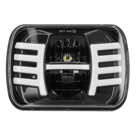 7 tuuman neliön muotoinen ajovalojen suuntavilkun Halo DRL H4 - 3-nastainen kaapeli Jeep Wrangler YJ Cherokee XJ Comanche MJ:lle