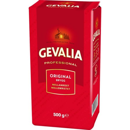 GEVALIA Kaffe Mellanrost prof.brygg 500g - Lyreco - Kök och servering - Kaffe och te - Bryggkaffe