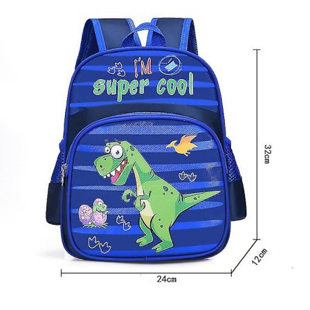 Skolesekk for gutter, vanntett, søt dyrefigur, dinosaur, gutt, jente