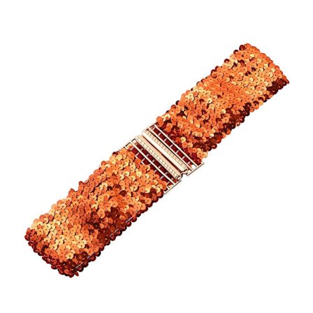 Sequin Stretch Belt Shinny Waistband 60X6CMJ J