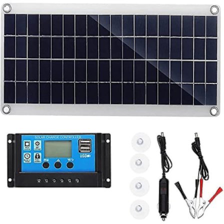 300W 12V Solpanel Kit Batterioplader 300W 12V Off Grid System med 10A - 60A Kontroller - 11-Perfekt