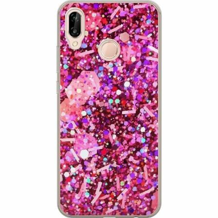 Huawei P20 Lite Genomskinligt Skal Glitter