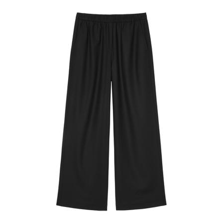 Marc O'Polo Wide Bukser in a tracksuit bottom style Sort, Dame Bukser