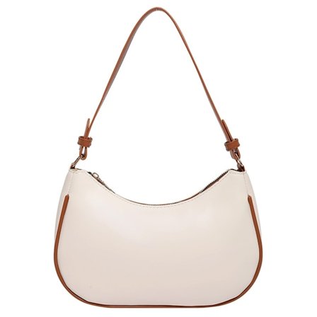 Farveblokkede halvmåneformede taske til under armen, simpel og moderigtig dametaske