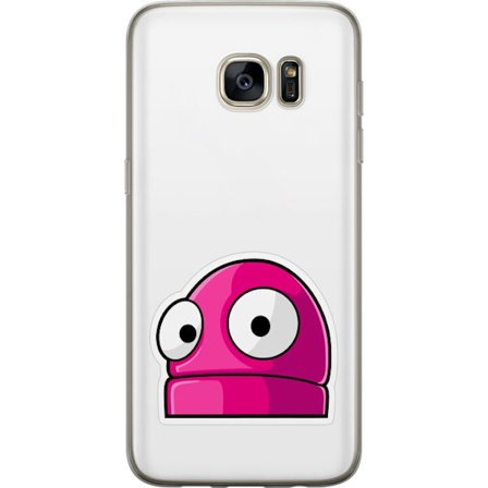Kompatibel Mobilcover til Samsung Samsung Galaxy S7 edge Rosa tegneseriefigur med store øjne i legende og humoristisk stil