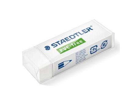 Radergummi Pvc-Fri 65x23x13mm vit - Lyreco - Skola och förskola - Pennor och tillbehör - Radergummi