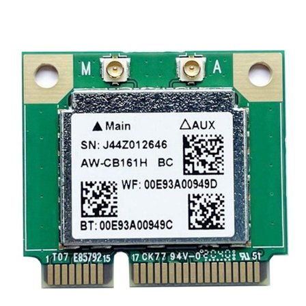 Dual Band Realtek RTL8821 AW-CB161H Wifi WLAN-kort Bluetooth 4.0 Combo Trådløs Half Mini PCI-E Adapter 433Mbps 802.11Ac