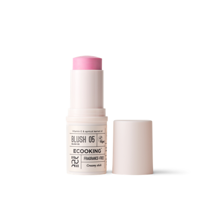 Ecooking Blush 05 - Rosa, Cremet Konsistens, Beriget med Abrikoskerneolie, Mandelolie, Kokosolie og E-vitamin