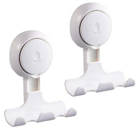 2 stk. barberhøvelholder for dusj, vakuum sugekopp barberhøvelhenger