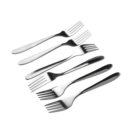 ORCHID Set med 6 rostfria gafflar 18,6 cm - Stilfulla och hållbara