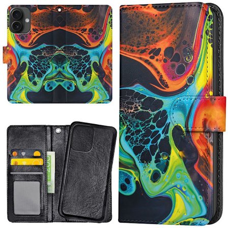 iPhone 16 - Lommebok Deksel Marmor