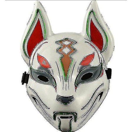 Cosplay Räv Mask, Halloween Fest El Kallt Ljus Mask LED Ljus Mask, Ljus Mask