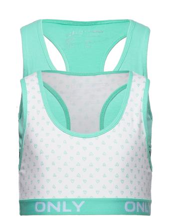 Konliga 2-Pack Racer Top Night & Underwear Underwear Tops Grøn Kids Only