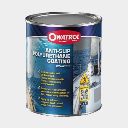 Pintura antideslizante / pintura para cubierta Owatrol Owagrip, 2.5 litros - blanco