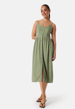 VILA Vipricil strap button dress Green Vaatteet