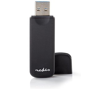 Nedis-CRDRU3100BK - B-vare-Kompakt og kraftig USB 3.0 minnekortleser-Data storage-Ekstern lagring