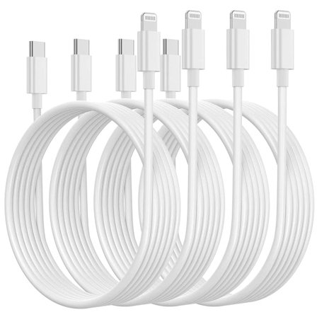 QD-CDQ, iPhone-laddare, USB-C, Kabel, Sladd, 20W, Snabbladdare, 4-pack