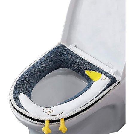 1 Styk Husholdningsvandtæt Toiletsæde, Universal Toiletsæde Med Lynlås, Varmere Pude