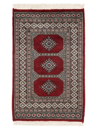 Hand Knotted Pakistan Bokhara 2Ply Rug 65X102 Wool Black/Brown Small