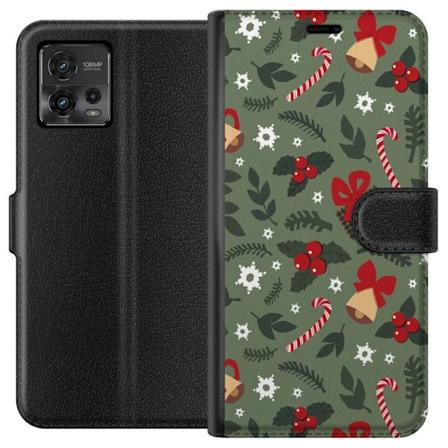 Motorola Moto G72 Lompakkokotelo Hauskaa joulukuviota