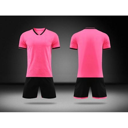 Fodboldtrøjesæt: Sports træningsdragt, drenge fodboldtrøje uniform, tilpasset voksen dragt, nummer, navn, logo, sponsor Pink 4XS Pink 4XS
