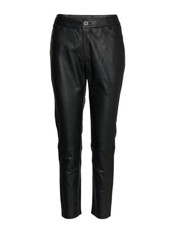 24 The Leather Pant Black Denim Hunter