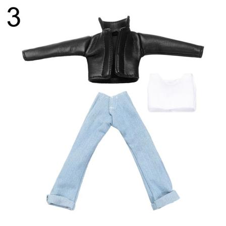 1 Set Dockrockar Jeans Läderbyxor Shorts 3 3
