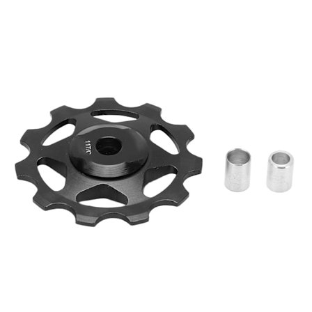 Bakväxelrulle för Mountainbike 11T Bakre Jockeyhjul Guide Rulle Kullager Beslag Spännhjul Svart