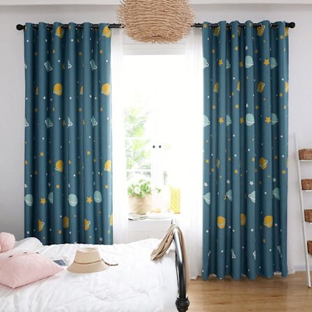 Blue Planet Blackout Gardiner 1 Pakke Polyester Lystette Barneroms Anime Universe Gardiner for Barnerom