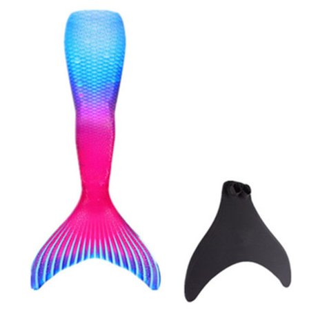 Holdbar havfruehale for barn til svømming, Monofin inkludert rose rød-Xin