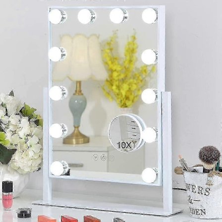 Hollywood Spegel 12 LED-lampor Hollywood Spegel, 3 Färgbelysningslägen (endast lampor) 2025:e